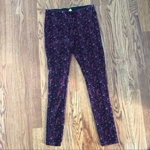 Zara Leggings Purple pink paisley 14 patterned